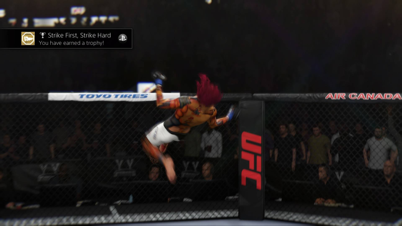 The Problem does a flip, but it looks like he slipped on a banana peel.